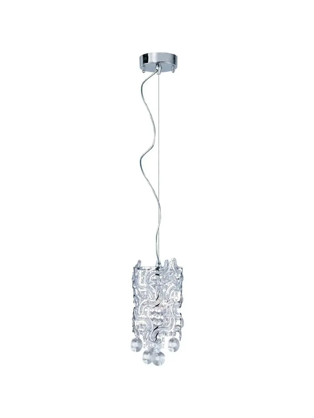 Pair of ET2 Twist 1-Light Pendants in Polished Chrome E21253-20PC